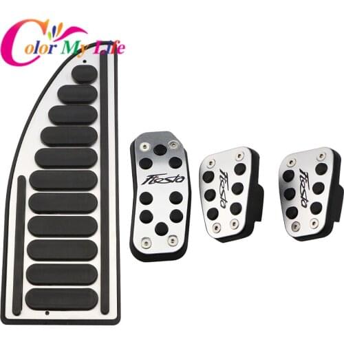 Car Accelerator Pedal AT MT Gas Pedals Cover Fit for Ford Fiesta MK7 2012 2013 2014 2015 2016 2017 2018 Aluminium Alloy Rubber