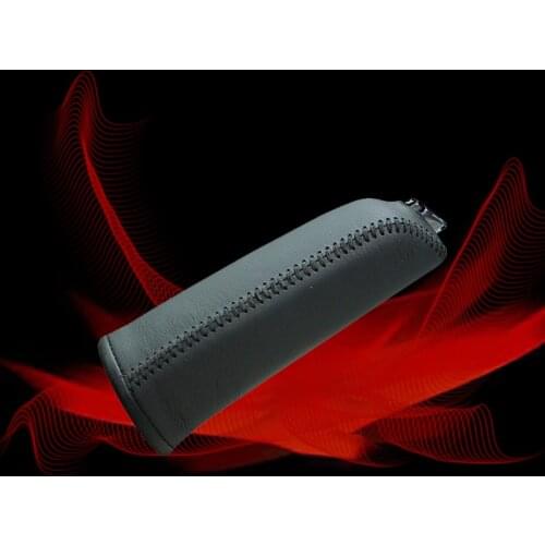Car Hand Brake Covers Top Layer Leather Case for Peugeot 408 Handbrake Grips Cover Auto Genuine Leather Handbrake