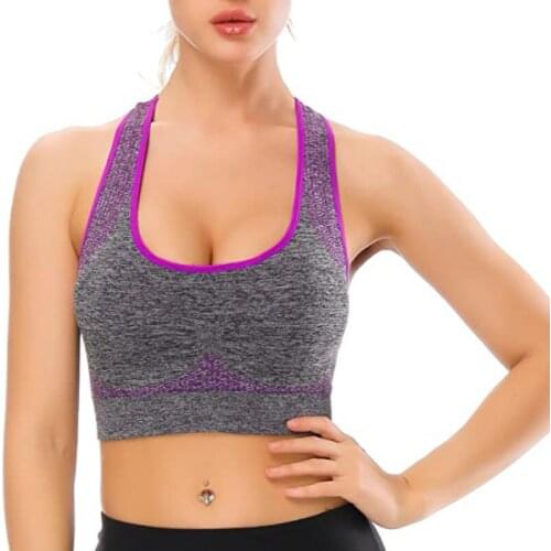 Women Padded Gather Bra Quick Dry Push Up Gym Running Bra Seamless Soft Breathable Female Underewear