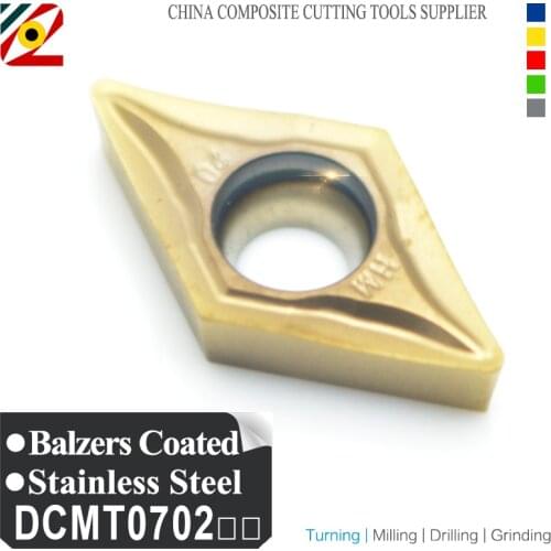 EDGEV 10PCS DCMT070204 HM EP6350 CNC Indexable Carbide Insert Lathe Boring Internal Turning Tools Machining Stainless steel