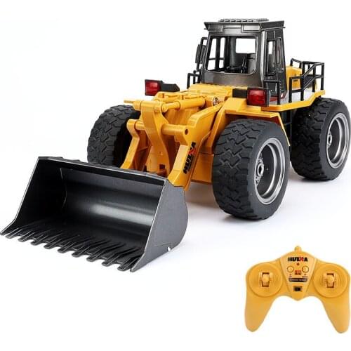 HuiNa 1520 6 Channel 1/18 RC Metal Bulldozer Charging Model Remote Control Excavator Adults RC Car Toys Kids Christmas Gifts