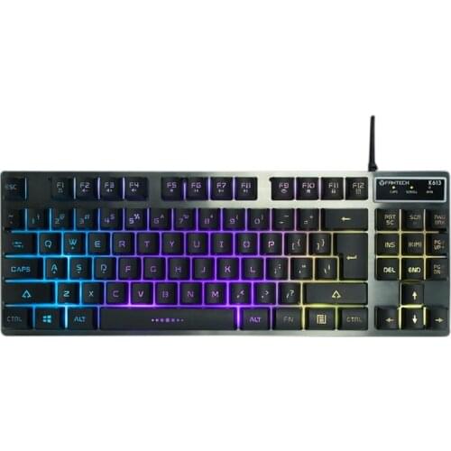 FANTECH K613 Gaming Keyboard Backlit Keyboard 87 Keys Keyboard Wired Ergonomics USB 87 Buttons Keyboard For Gaming