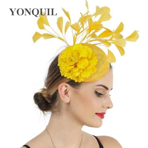 Beautiful Flower Wedding Headpiece For Bride Fascinator Hat With Floral Headwear Women Party Dinner Hair Accessories Millinery
