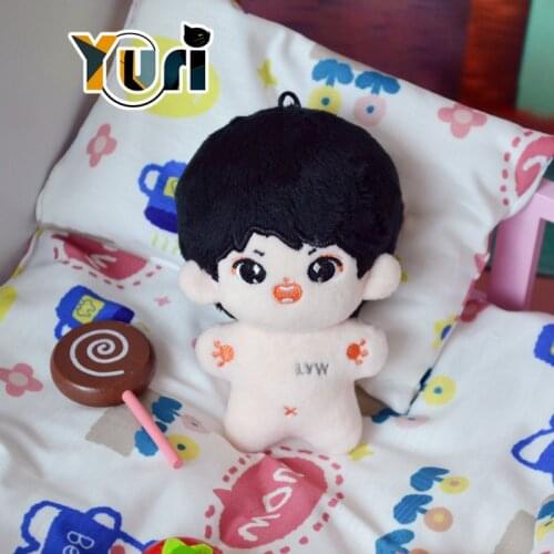 TNT Liu Yaowen Wenwen Star Idol Black Hair Starfish 10cm Plush Doll Body Wolf Clothes Cute Gift Sa