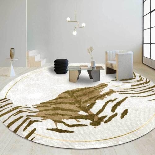 Fashionable Modern Imitation Tiger Skin Pattern Phnom Penh Living Room Bedroom Hanging Basket Chair Round Floor Mat Carpet
