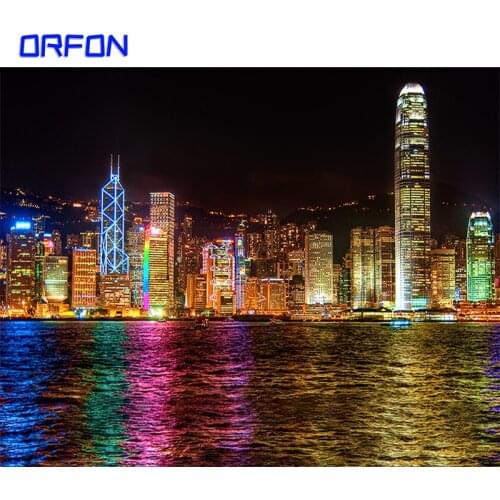 ORFON Frame Port DIY Painting By Numbers Seascape Modern Home Wall Art Picture Acrylic Paint By Numbers Unique Gift 40x50cm