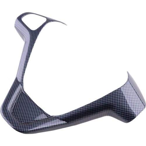Car Steering Wheel Trim Cover Fit For Ford Fiesta Mk7/7.5 2008 2009 2010 2011 2012 2013 2014 2015 2016 2017 Carbon Fiber Texture