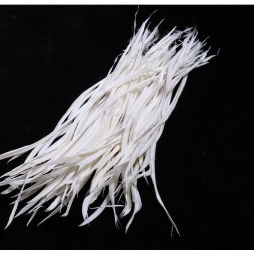 Natural 6-8 Inch Goose Silk Edge Feather 15-20CM Dyed White DIY Craft Jewelry Earrings Performance Costume Decoration