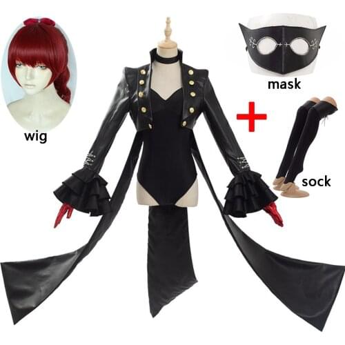 New Persona 5 Cosplay The Royal Yoshizawa Kasumi Cosplay Costume Pirate Uniform Women Girls Halloween Carnival Costumes and wig
