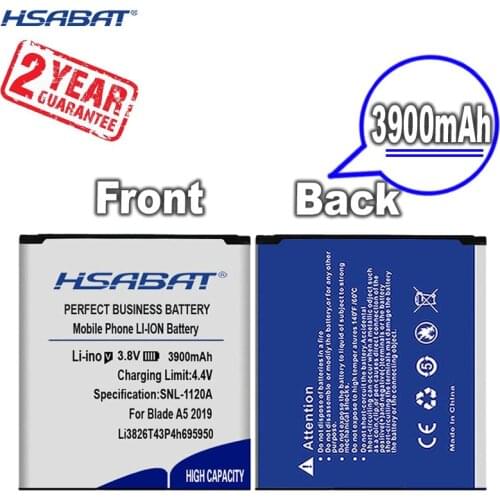 New Arrival [ HSABAT ] 3900mAh Li3826T43P4h695950 Replacement Battery for ZTE Blade A5 2019