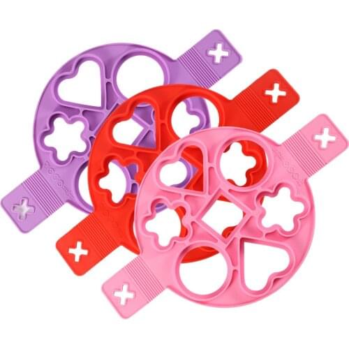 New 7 Cavity Flower Heart Star Shape Egg Cooker Molds Silicone Pan Fried Egg Mold Pancake Maker Rings Kitchen Baking Accessories