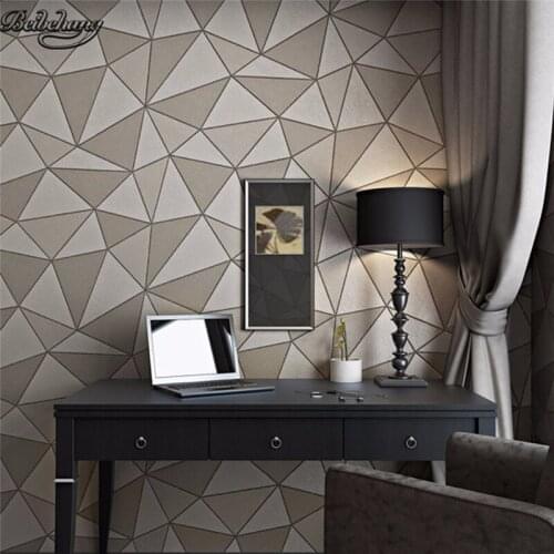 Beibehang High - grade thick imitation leather pattern waterproof wallpaper modern simple geometric pattern triangle background
