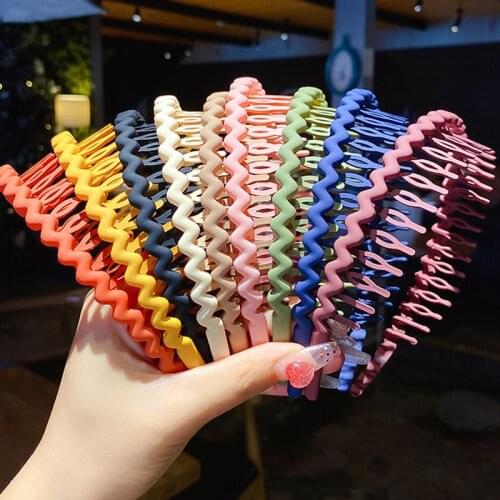 1PC Fashion Simple Headdress Solid Color Resin Hair Comb Headbands Headband Hair Hoop Bezel With Teeth Headwear Hair Accessories