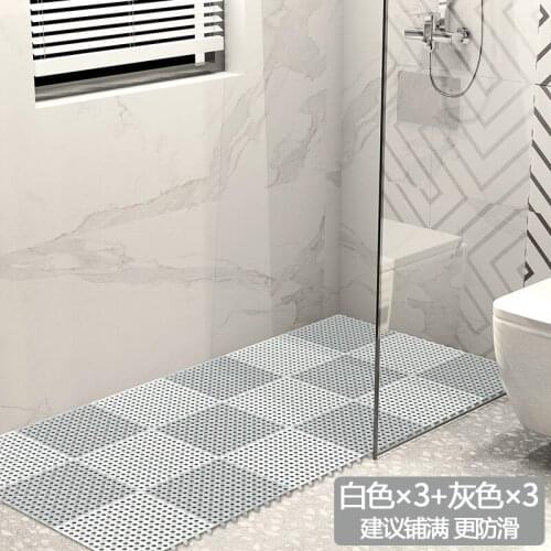 Anti-Slip Absorb Carpet Bathroom Mat Hollow-out Outdoor Kitchen Toilet Decor Washable Joint Thick Badmat 30X30