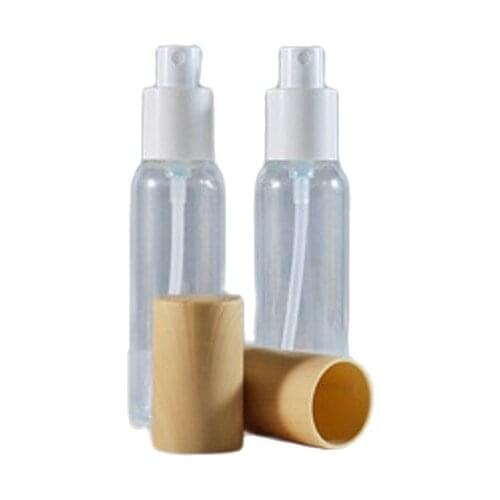 50ml 60ml 100ml Empty Plastic Round Clear Refillable Packaging Bottle Toner Spray Lotion Pump Travel Cosmetic Container 30pieces
