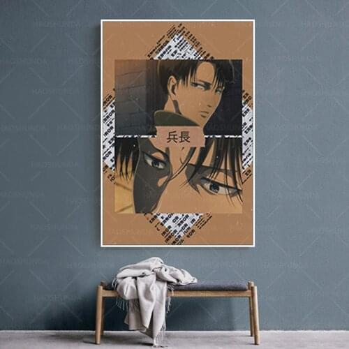 Levi Ackerman Attack on Titan Canvas Decoration Prints Poster Living Room Pictures Home Decor Bedroom Study Wall Art Painting