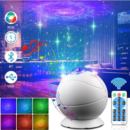 Star Projector Night Light Universe Nebula Galaxy Projector with Bluetooth Speaker for Bedroom Home Party Atmosphere Decoration