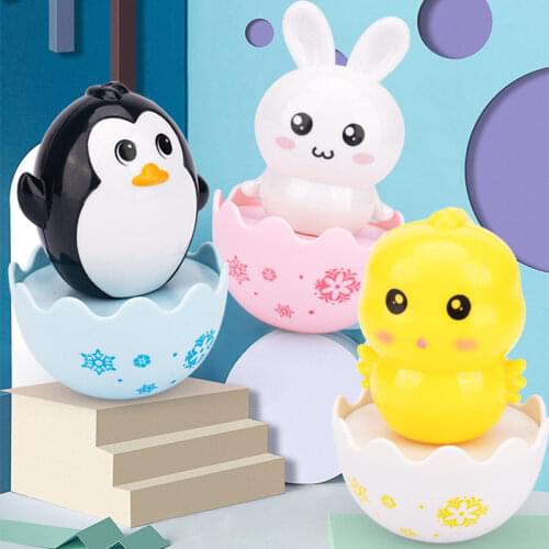 1PCS Baby Tumbler Doll Penguin Rabbit Chicken Tumbler Baby Toys Newborn Learning Educational Toys Cute Development Toys for Kids