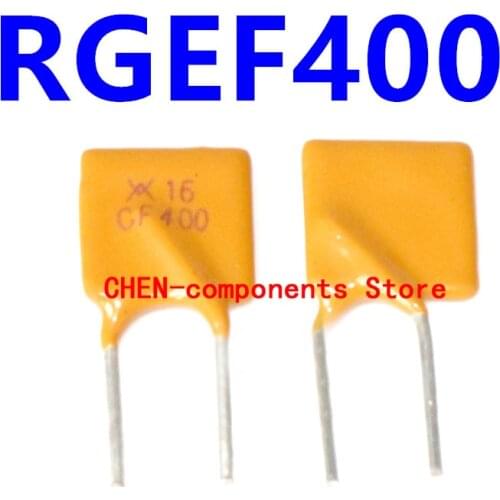 10pcs RGEF400 Self-recovery fuse 4A 16V straight Insert