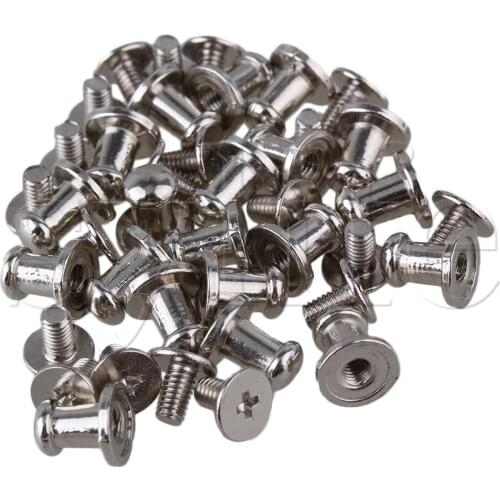 20 Pieces Zinc Alloy Boots Handbags Button Studs Screw Back Button Spots Silver