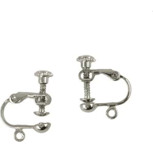 24pcs Lovely Widely Used Brass Clip On Snap Screw Back Dangle Earring Hooks Findings Lever Back