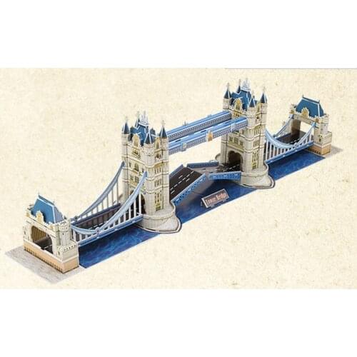 3d Stereoscopic Buildings Puzzle Diy Cardboard Zhimo London Twin Bridge Model Unisex Movie & Tv Hot Sale 2021