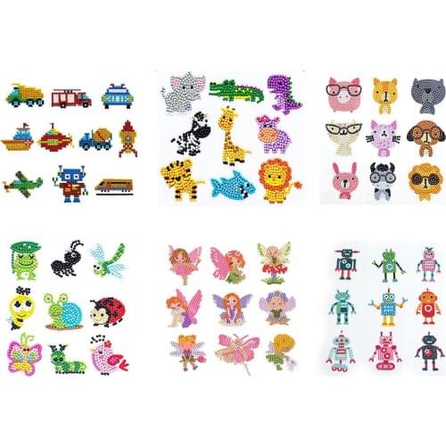 5D Diy Diamond Painting Christmas Cartoon Paste Paper Full Circle Diamond Diamond Embroidery Mosaic Cross Stitch Decoration Gift