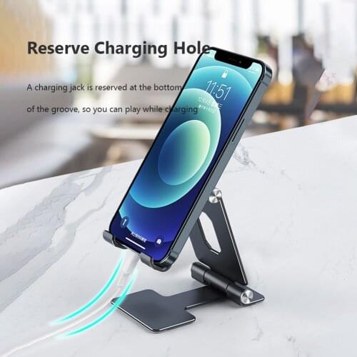 ALLOYSEED Tablet Phone Stand Holder Aluminum Bracket Mount for iPad iPhone Xiaomi Phone Foldable Adjustable Tablet Holder Stand