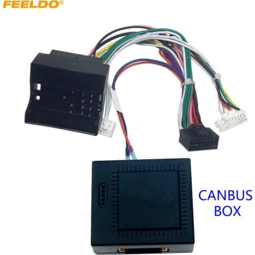 FEELDO Car Stereo Audio 16PIN Android Power Wiring Harness Cable Adapter With Canbus Box For Ford Mondeo /Focus /C-MAX 07-10