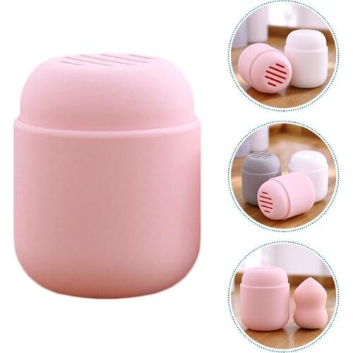 Makeup Sponge Holder Cosmetic Blender Silicone Makeup Puff Ball Travel Case