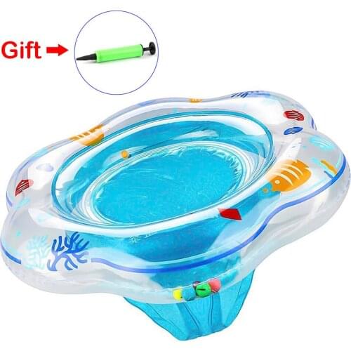Baby Swimming Ring(Give a Inflatable Tube)Summer Inflatable Swimming Circle Toddler Pool Swim Ring Aid Toddler Safety Float Seat