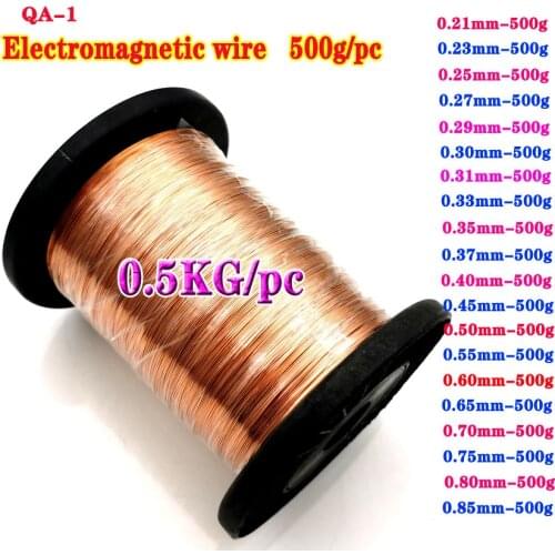 500g/pc0.03mm 0.04mm 0.05mm 0.06mm Enamelled Copper Wire Enameled Copper Coil Magnet Wire Enamel Copper Cable Winding Litz Wire