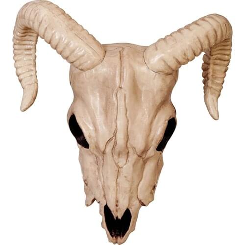 Fantasy Bone Skeleton Ram Skull Buck Wall Hanging Animal Skeleton Bones for Horror Halloween Home Decoration