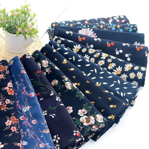 Cotton Fabric By The Meter for Clothing Skirt Dress Sewing Leaves Daisy Flower Printed Brocade Summer Soft Floral Carved Textile