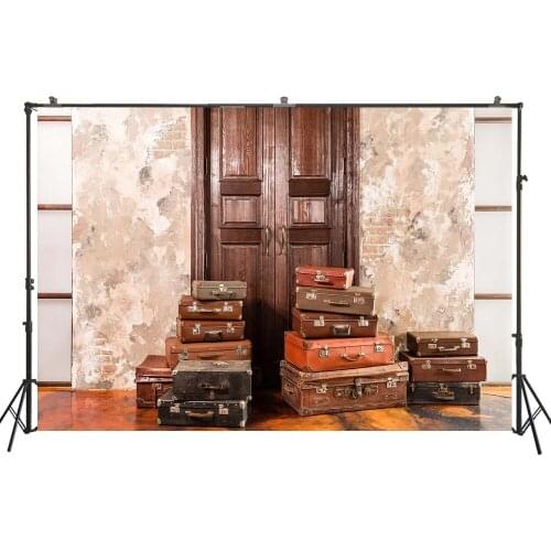 HUAYI Photography Backdrop Old Suitcase boxes Baby Child Birthday Customize Photo Background Studio Portraits Photocalls