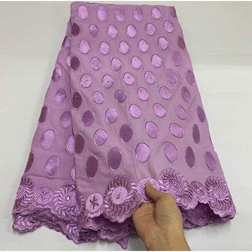 5yard Swiss Lace Fabric 2021 High Quality African Net Lace Fabric Newest Nigerian 100%Cotton Punch Embroidery French Lace Fabric