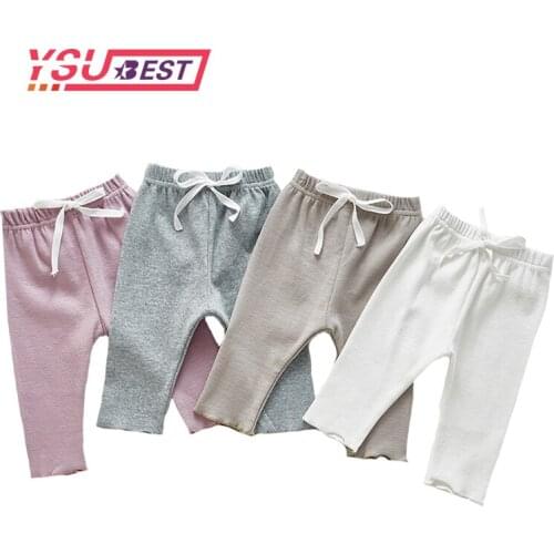 2020 New Baby pants Girls Leggings Cotton Pants Spring Summer Kids Girls Pants Fashion Solid Long Boys Trousers Childrens Pants