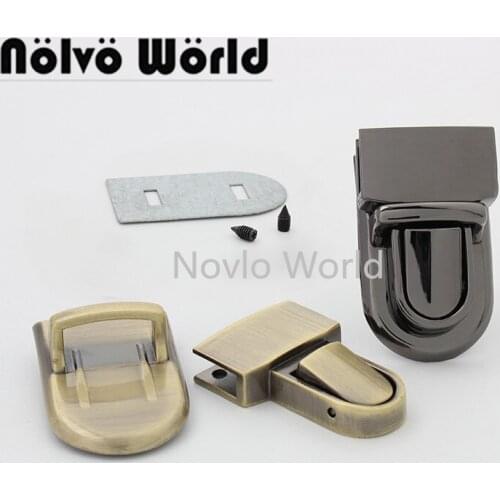 Nolvo World 2-10 pieces 41*24mm 5 colors press lock tongue lock bag push lock accessories fashion handbag accessories