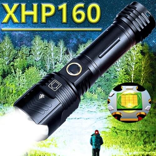 5000Mah XHP160 LED Flashlight 9Core Most Powerful Work Light 18650 USB Rechargeable Torch XHP50 XHP100 Zoom Lantern Hunting Lamp