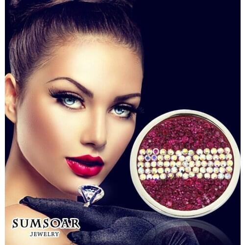 33mm Cz Stone Large Coin for My Coin Frame Pendant Necklace Jewelry DIY fit Women Gift 10pcs/lot