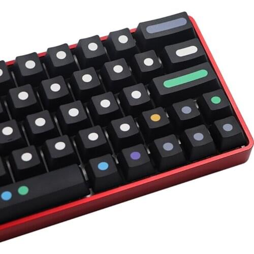 PBT Keycap Dye Sublimation OEM Profile Mechanical Keycap 71Keys Dots Keycap