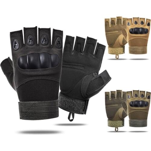 Men Cycling Gloves Gel Absorb Sweat MTB Summer Gloves Sports Breathable Half Finger Fighting Shooting Hunting Protective Gloves