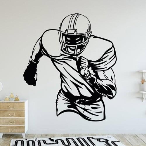 Drop Shipping American football Wall Stickers Decorative Sticker Home Decor Decor Bedroom Removable Vinyl Mural Decal