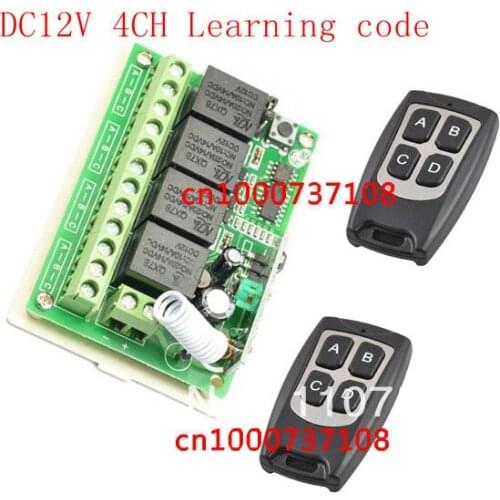 RF Wireless Remote Control Switch System Receiver & Waterproof Transmitter 2pcs remote /receiver with learning button