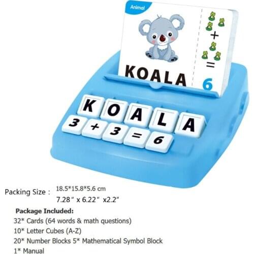 Exploring Toys with Numeric Blocks Study Card for Kids Montessori Toy Play Set