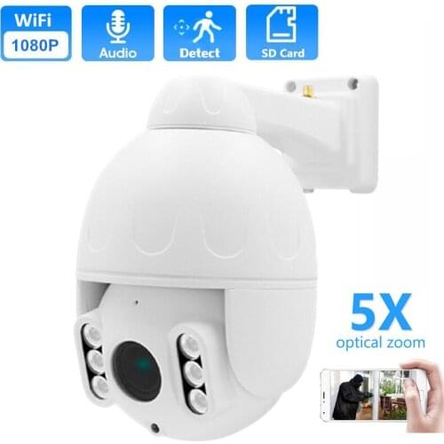 1080P Security Camera Wifi Outdoor PTZ Speed Dome Wireless IP Camera CCTV Pan Tilt 5XZoom IR Network Surveillance P2P Metal CAM