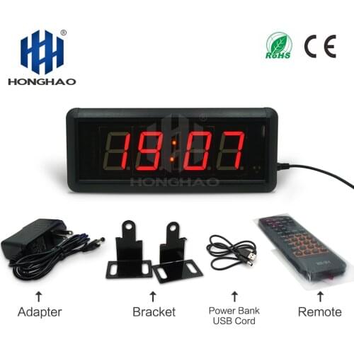 Led display 2.3inch 4digit electronic timing timer led running sports stopwatch chess basketball game timer