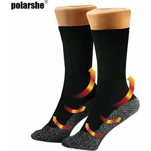 Winter 35 Degree Thermal Heated Socks Aluminized Fibers Thicken Super Soft Unique Ultimate Comfort Socks Keep Foot Warm Neutral