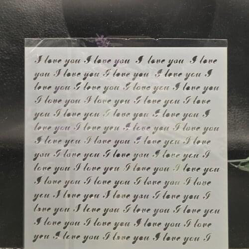 15cm Small Words Paper DIY Layering Stencils Wall Painting Scrapbook Coloring Embossing Album Decorative Card Template