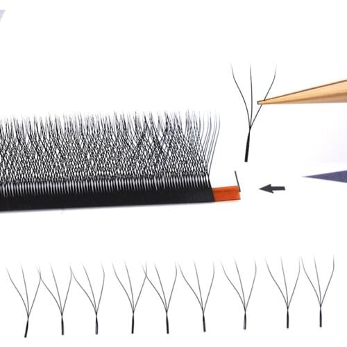 W Shape Eyelash Extensions 3D Premade Volume Fans W Style Lashes Comfortable New Volume False Eyelash Natural